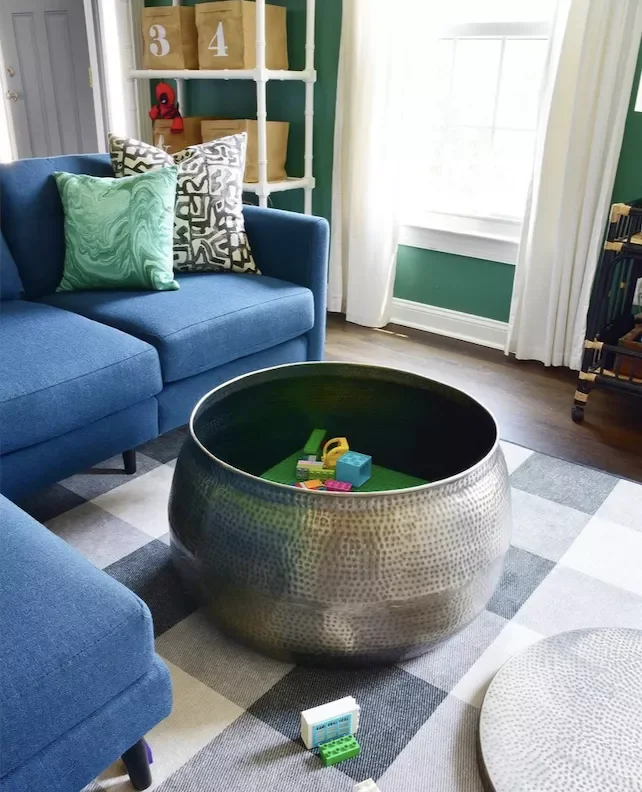 A Basket Functioning as a Coffee Table