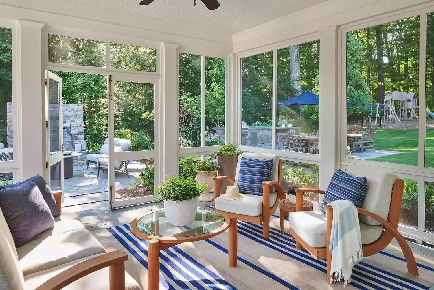 29 Stunning Three-Season Porch Ideas That'll Make You Want to Live Outdoors 9 A Calming Space