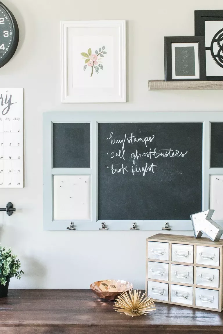 21 Brilliant Family Organization Hub Ideas to Transform Your Home Into an Organized Haven A Chalkboard Command Center