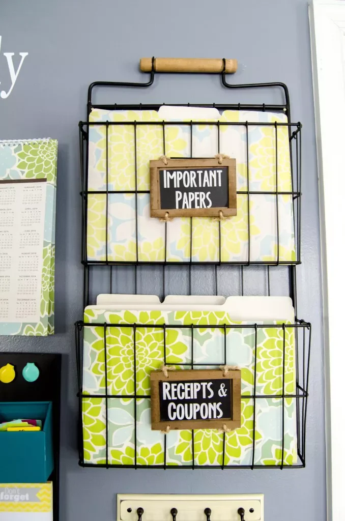 21 Brilliant Family Organization Hub Ideas to Transform Your Home Into an Organized Haven A Command Center Made With Wire Baskets