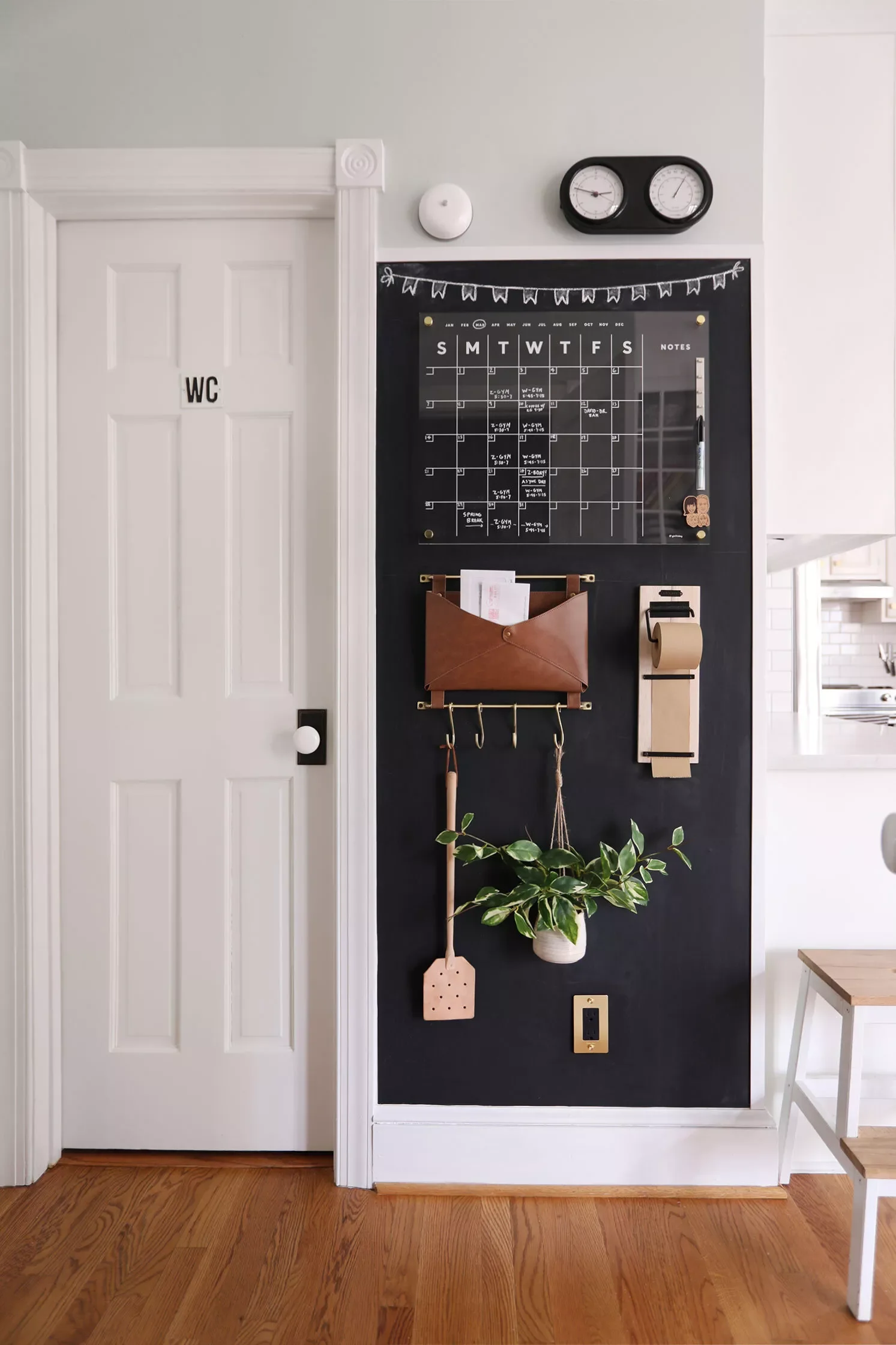 21 Brilliant Family Organization Hub Ideas to Transform Your Home Into an Organized Haven A Command Center on a Narrow Wall