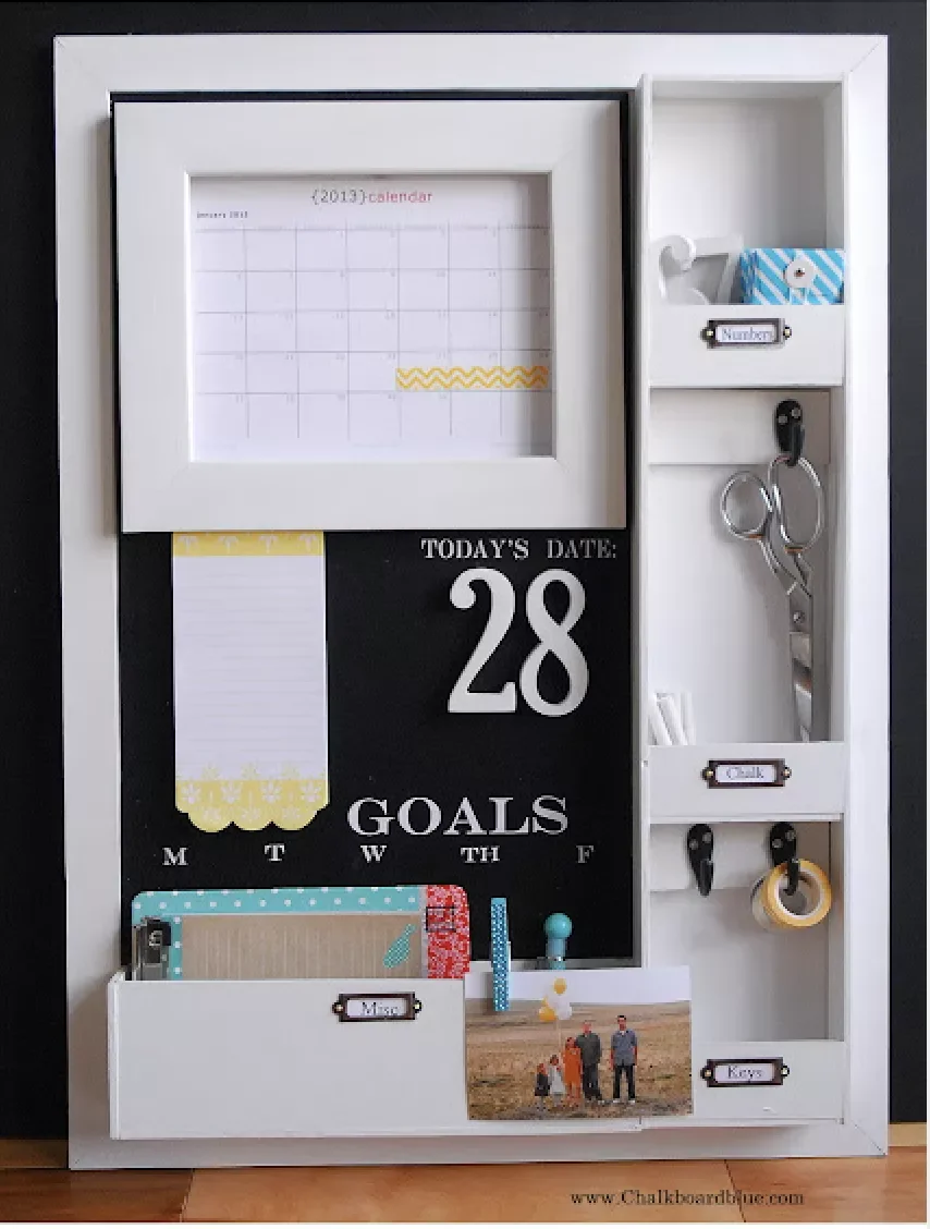 21 Brilliant Family Organization Hub Ideas to Transform Your Home Into an Organized Haven A DIY Command Center With a Chalkboard