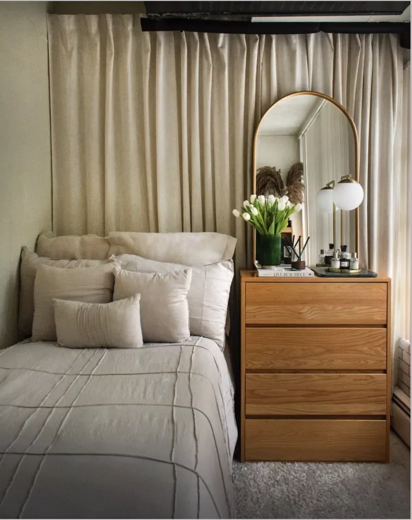 25 Smart Dorm Room Organization Ideas to Transform Your Tiny Space A Dorm Curtain Wall