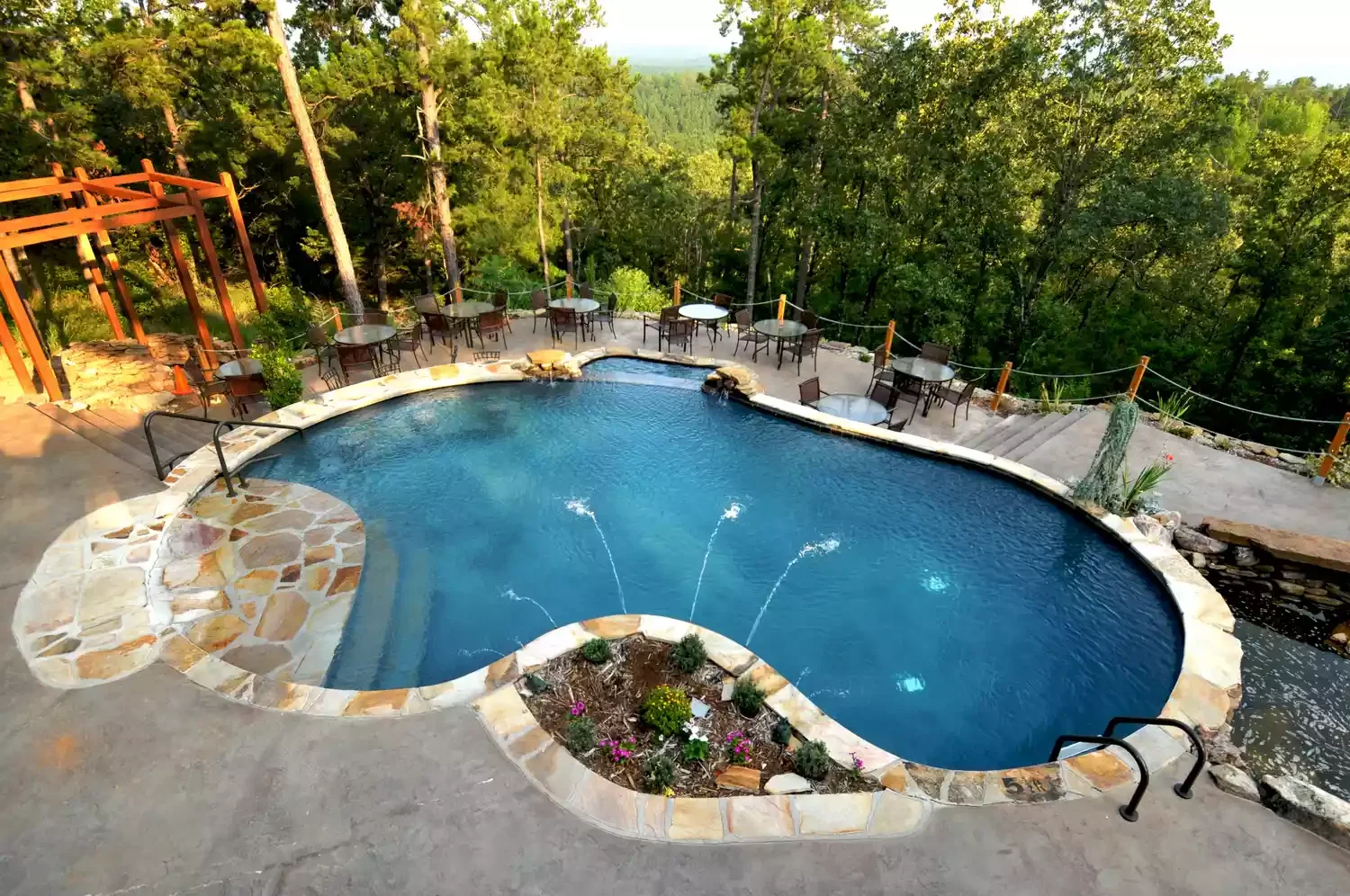 50 Semi-Inground Pool Designs That Transform Any Backyard Into Your Personal Paradise A Freeform Semi-Inground Pool