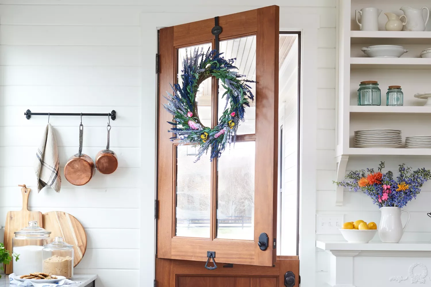 25 Beautiful Summer Wreath Ideas to Brighten Your Front Door 22 A Fresh Lavender Wreath