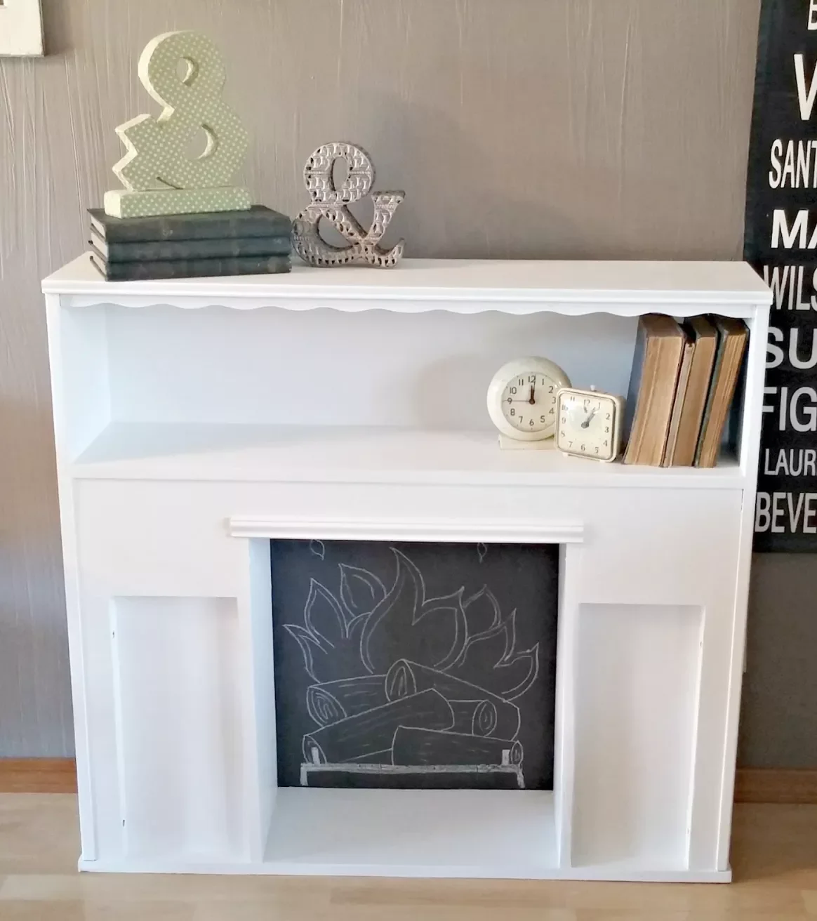 20 Creative DIY Fake Fireplace Projects You Can Build This Weekend 12 A Headboard is Transformed