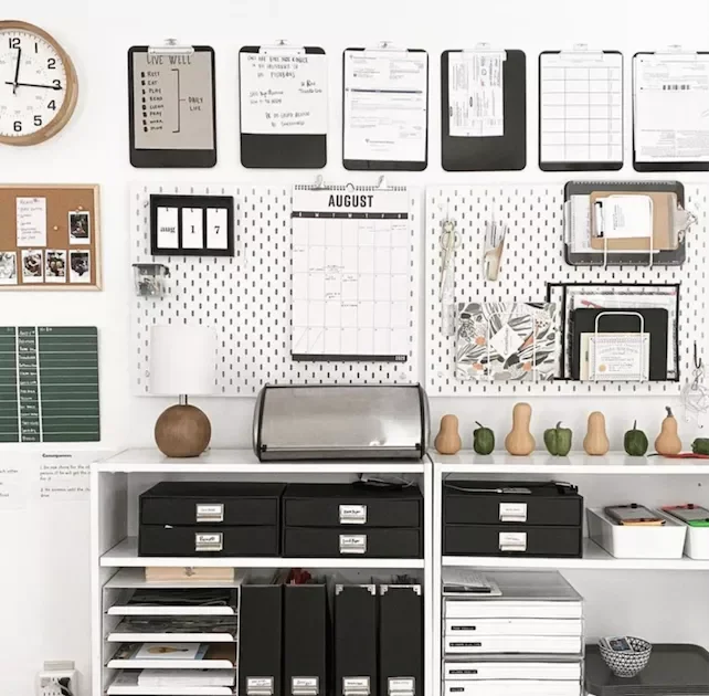 21 Brilliant Family Organization Hub Ideas to Transform Your Home Into an Organized Haven A Pegboard Command Center