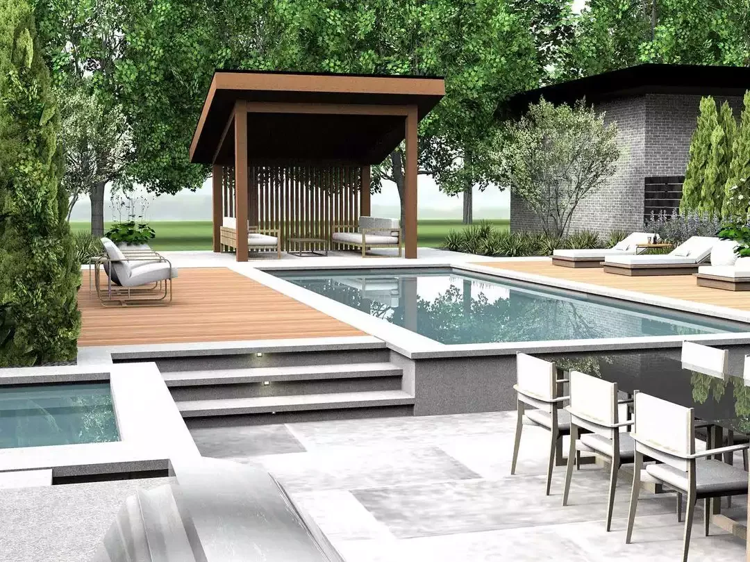 50 Semi-Inground Pool Designs That Transform Any Backyard Into Your Personal Paradise A Pool With a Gazebo