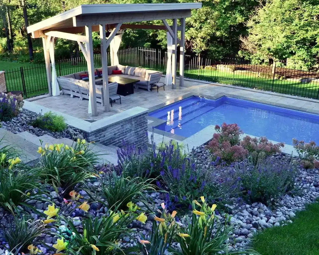 A Poolside Backyard Garden