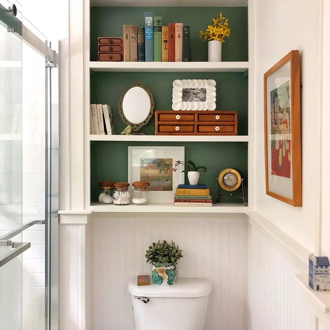 30 Stunning Green Bathroom Ideas That Bring Natural Tranquility to Your Space 11 A Pop of Color