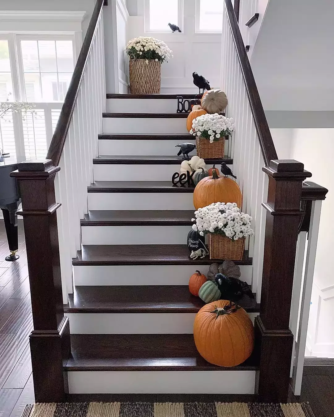 28 Creative Halloween Decorating Ideas You'll Want to Try Right Now 9 A Scary Staircase