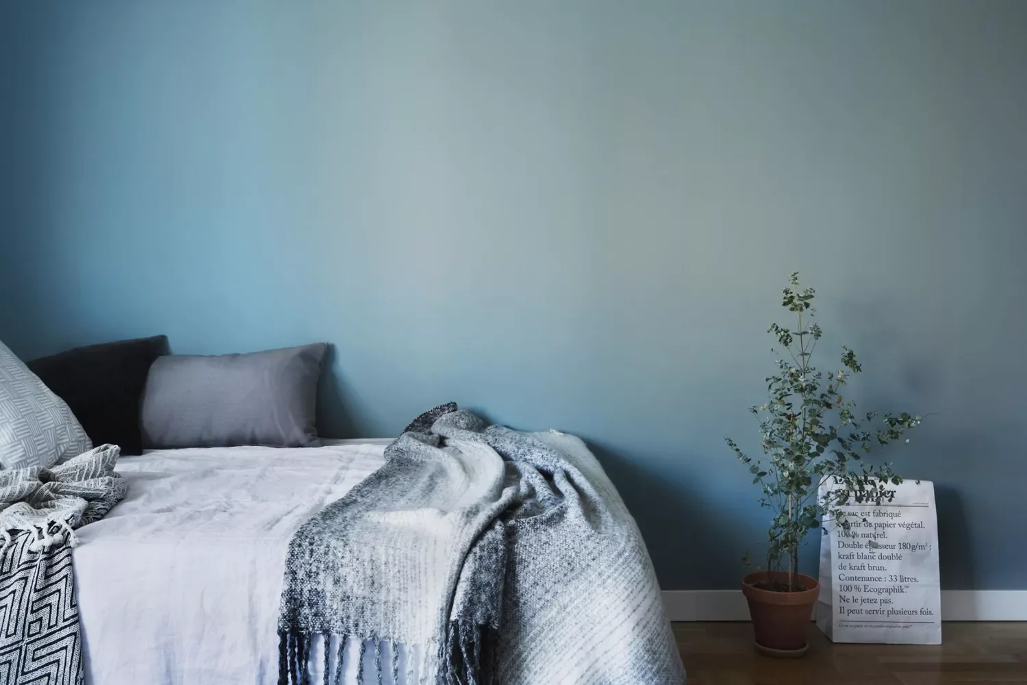 55 Stunning Blue Bedroom Ideas to Transform Your Space Into a Peaceful Haven 22 Accent Blue Walls With Gray