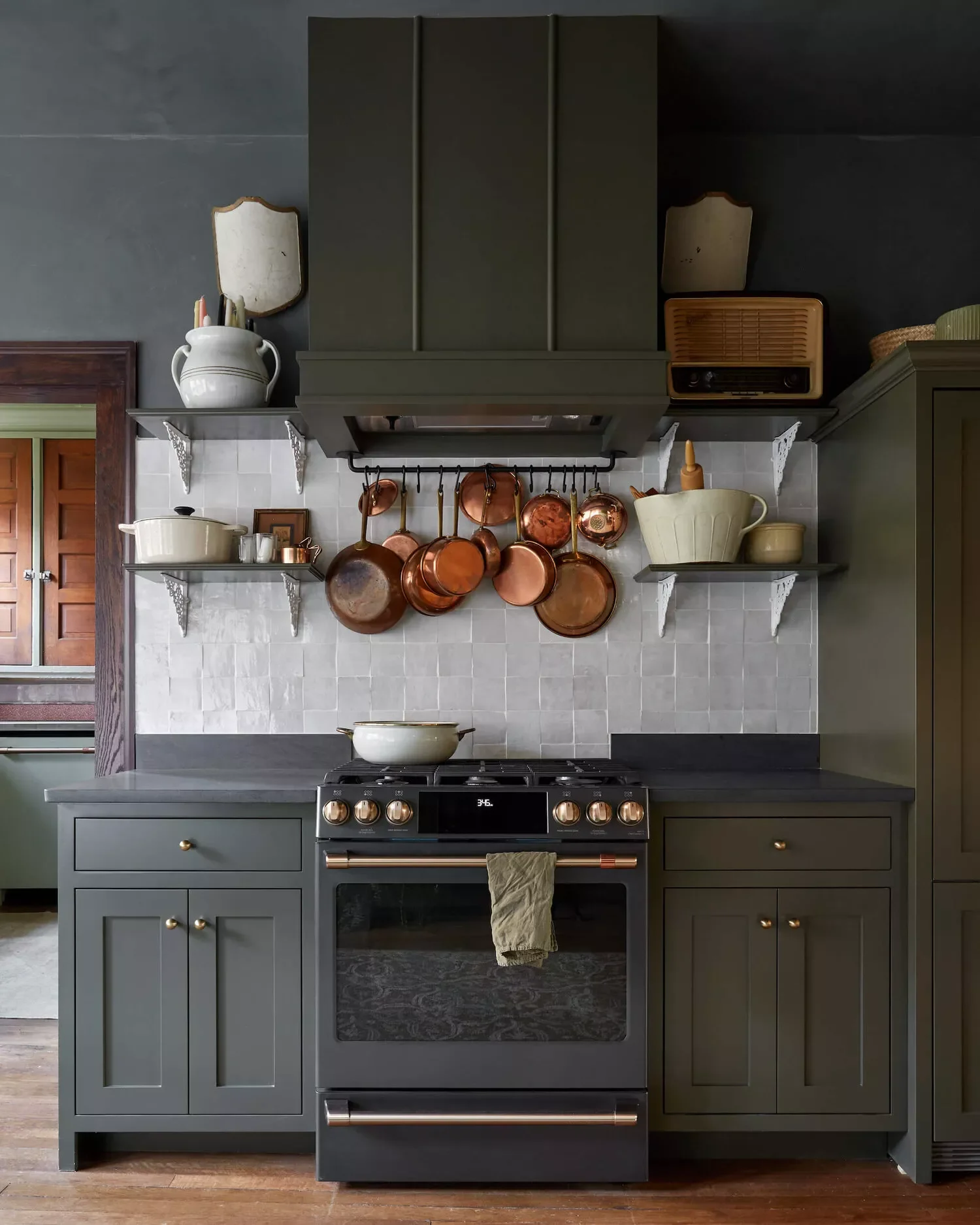 39 Green Kitchen Design Ideas That Never Go Out of Style Accent Sage With Copper