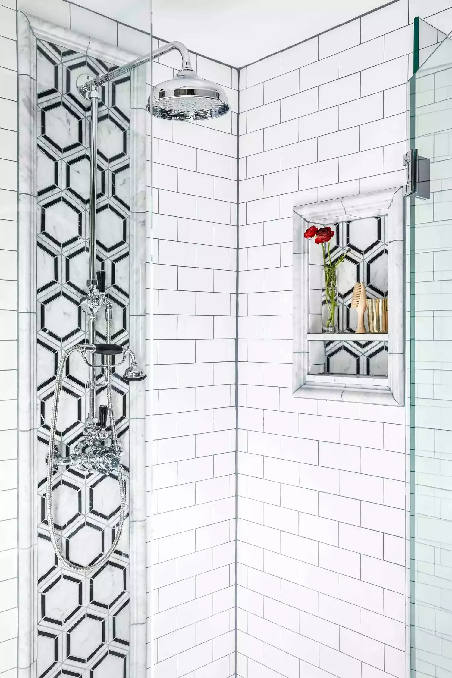 28 Stylish Shower Niche Ideas That'll Transform Your Bathroom Storage 19 Accent Tile Niche