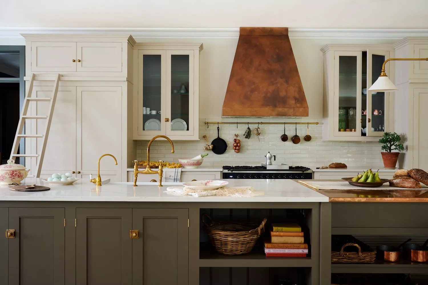19 Gorgeous Olive Green Kitchen Cabinet Designs That Elevate Your Kitchen Accent With Copper