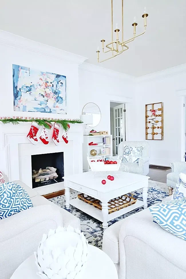 56 Magical Christmas Mantel Decorating Ideas to Transform Your Holiday Home 52 Accent With Red