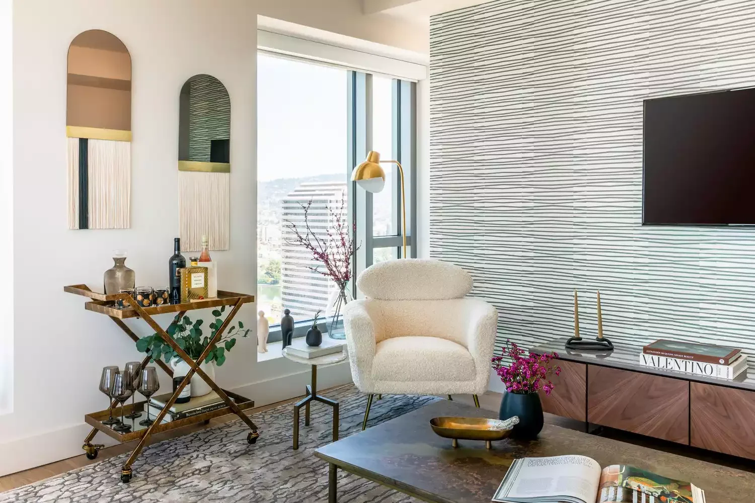 92 Living Room Styling Ideas That Will Transform Your Space Accent With Wallpaper