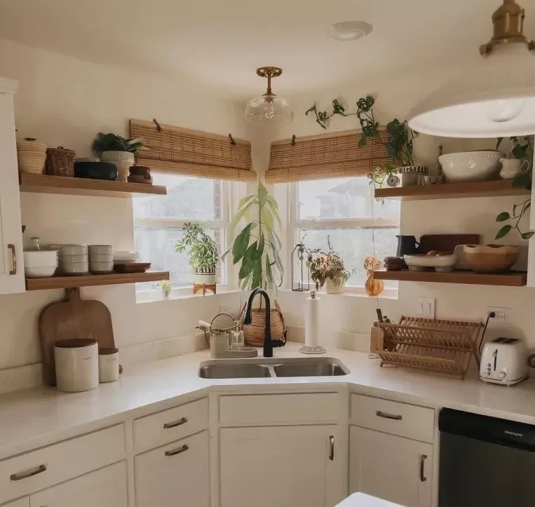 30 Creative Floating Shelf Ideas to Transform Every Room in Your Home Accent a Corner Sink