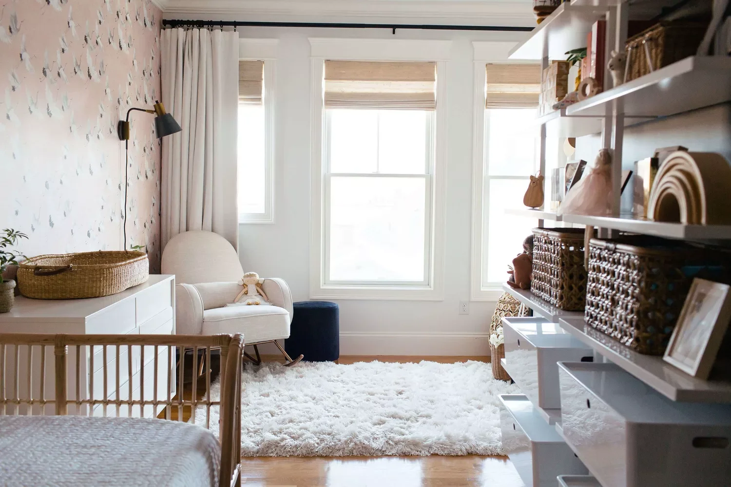 57 Stunning Baby Girl Nursery Ideas That'll Make Your Heart Melt Accent with Wallpaper