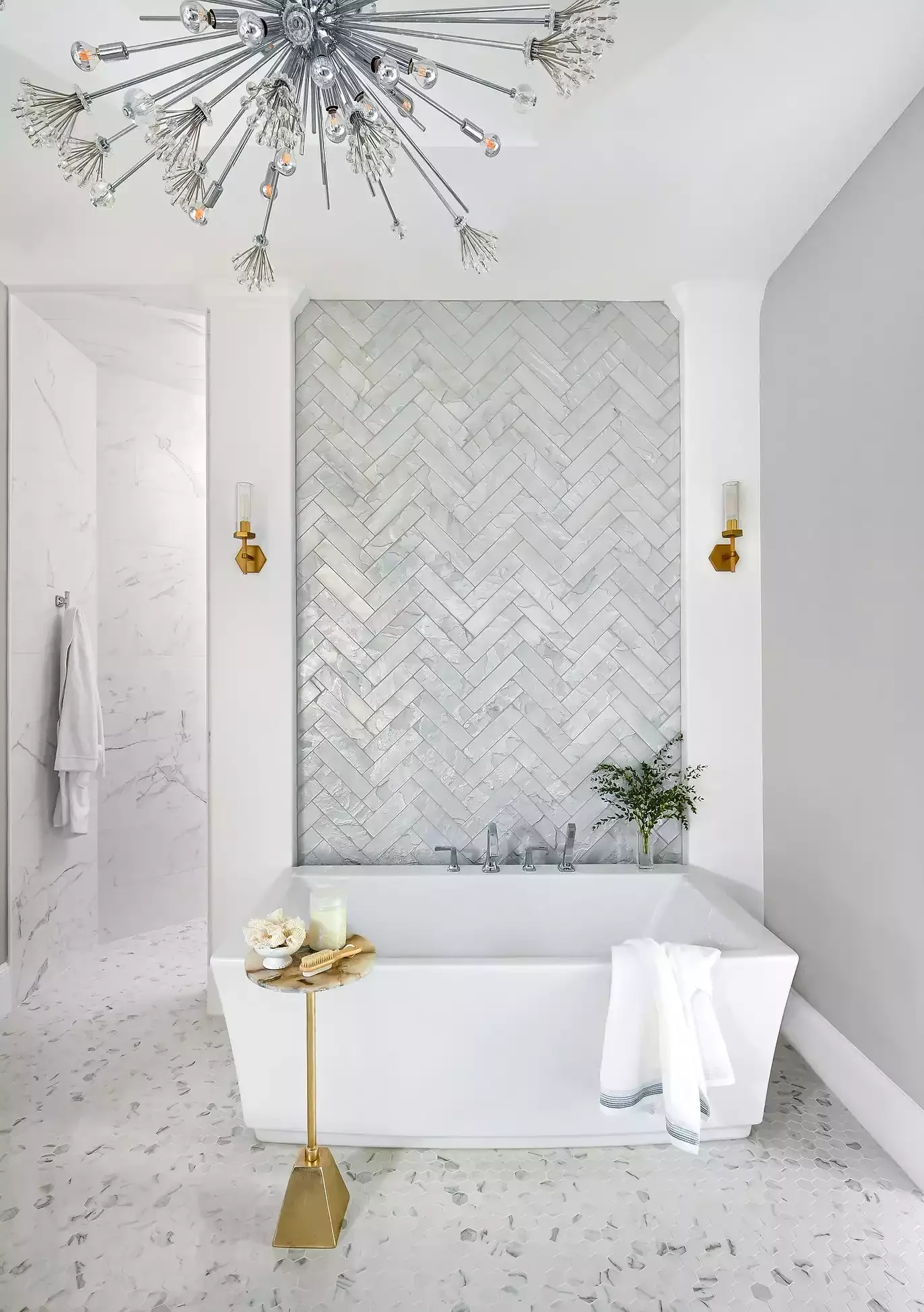 25 Stunning Gray Tile Ideas to Transform Your Bathroom Into a Showstopper 3 Accentuate an Accent Wall
