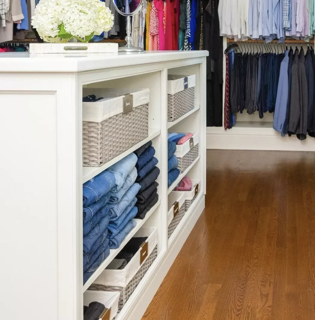 23 Walk-In Closet Island Ideas That Will Transform Your Dressing Room Accessible Bins