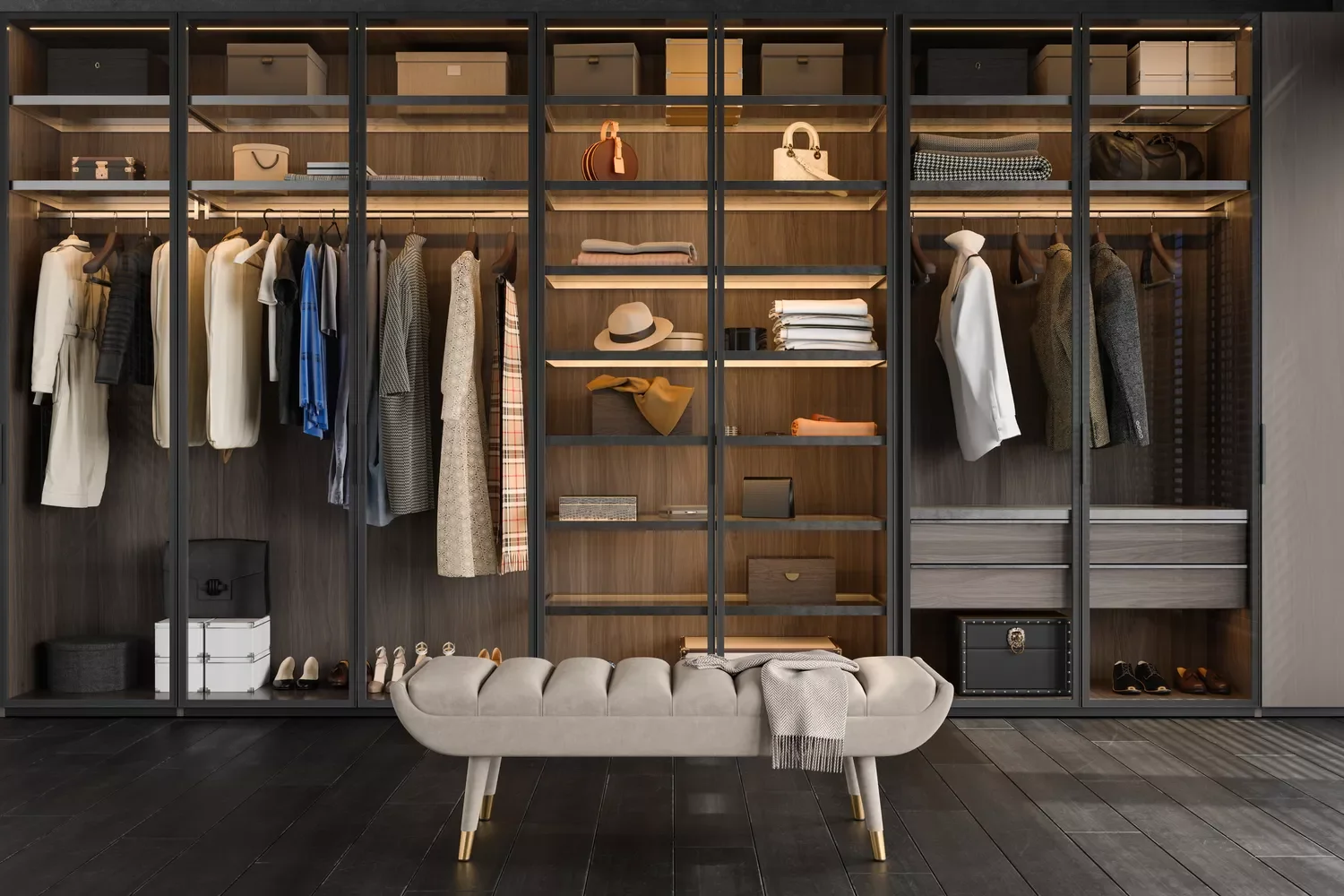 23 Brilliant Open Closet Ideas That'll Transform Your Morning Routine Add Backlighting