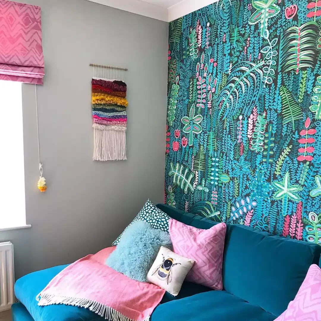 47 Beautiful Blue Room Inspirations to Transform Your Home 25 Add Bright Blue Wallpaper