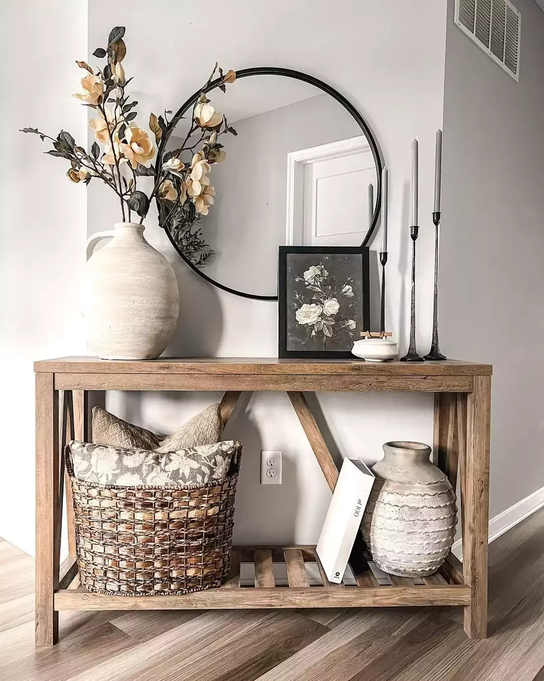 30 Stunning Entryway Table Styling Ideas That Welcome You Home 20 Add Character With Jars