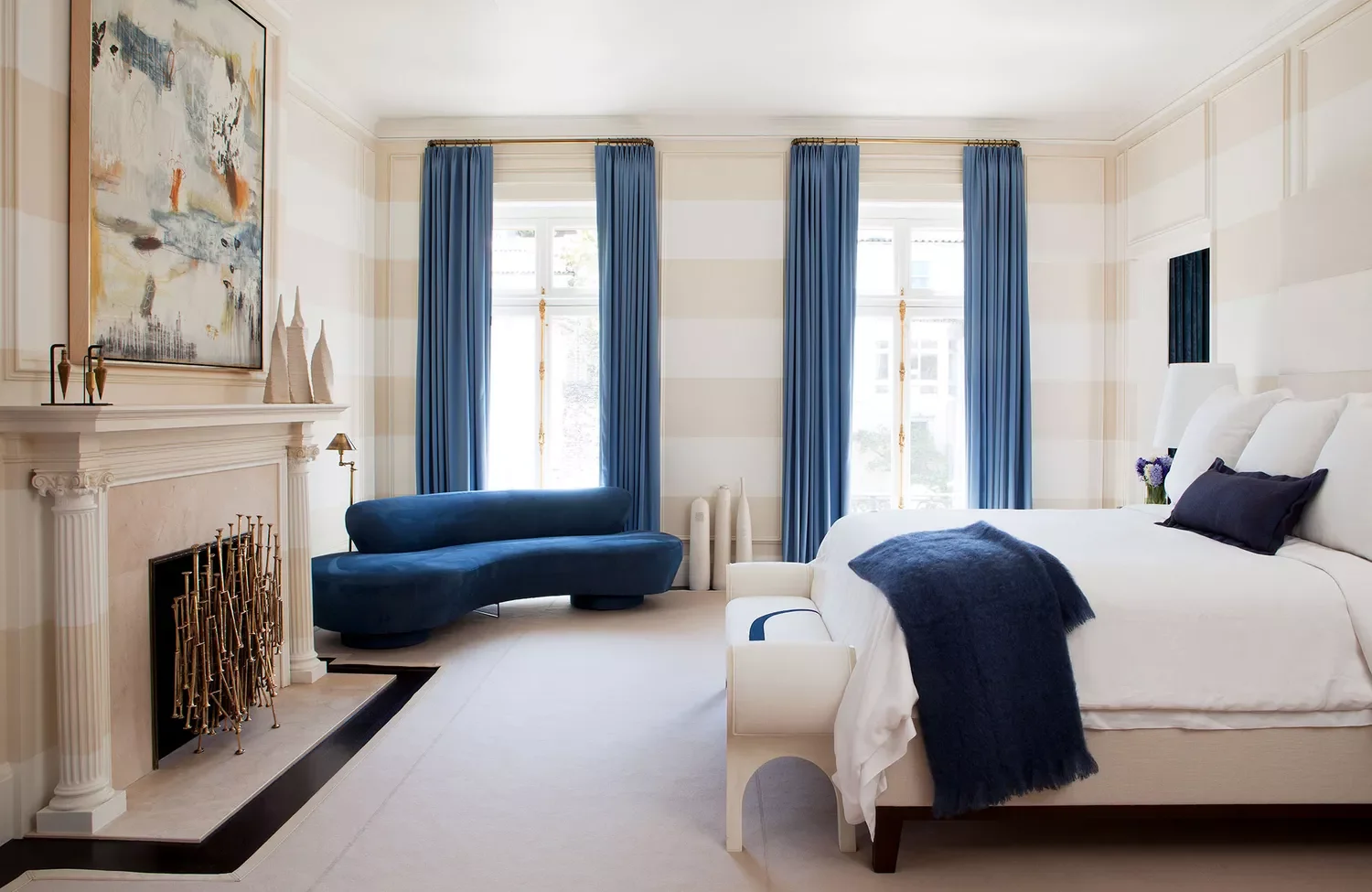 55 Stunning Bedroom Fireplace Ideas That Will Transform Your Sleep Sanctuary 20 Add Classic Columns