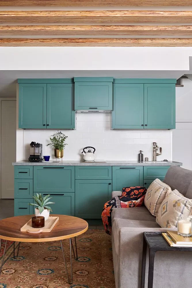 33 Creative Basement Kitchenette Ideas to Transform Your Lower Level 32 Add Coastal Vibes