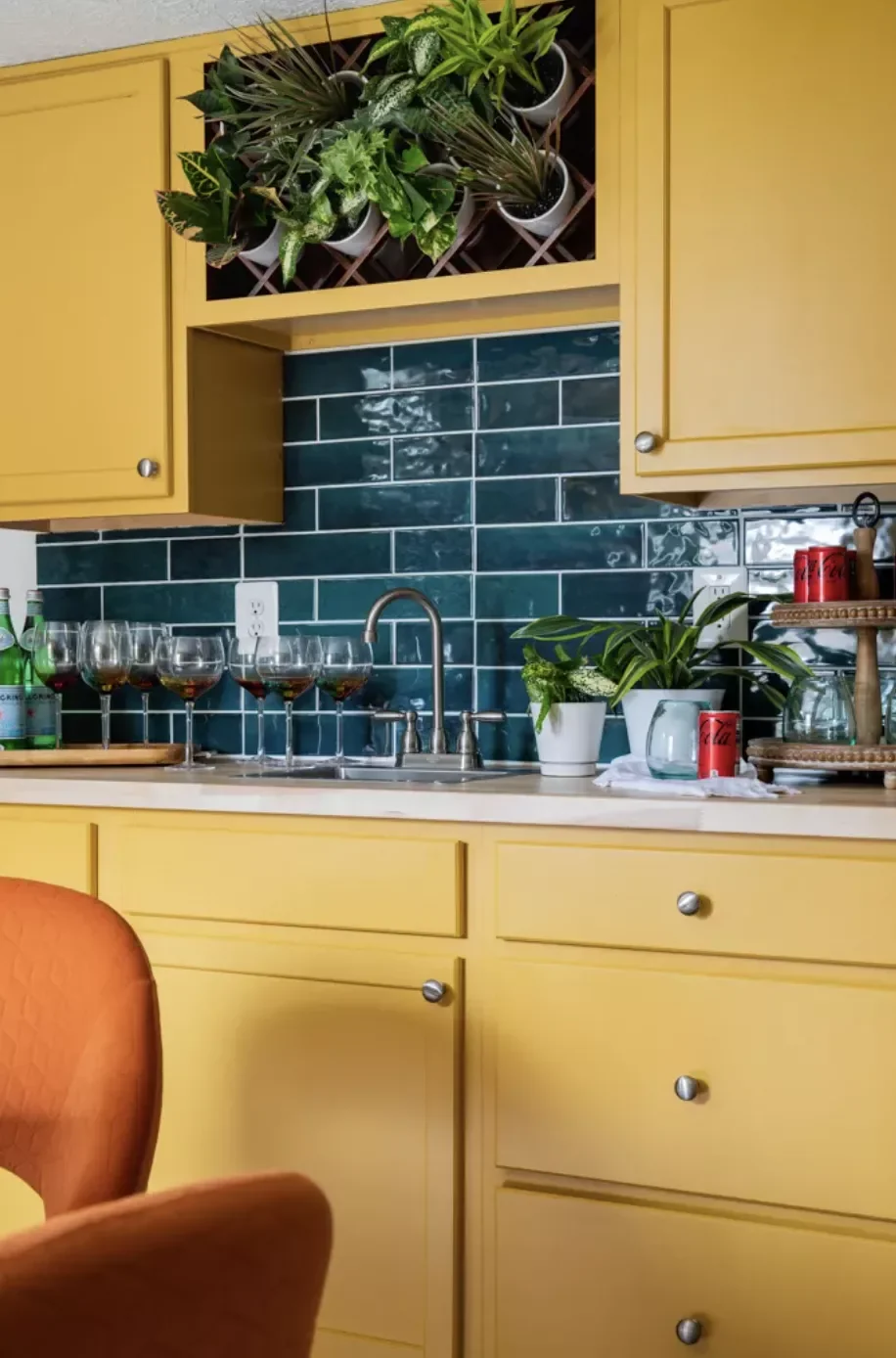 76 Brilliant Finished Basement Design Ideas That Actually Work Add Color to a Wet Bar