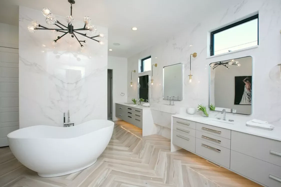 49 Stunning Primary Bathroom Ideas That Will Transform Your Space 28 Add Contemporary Flair