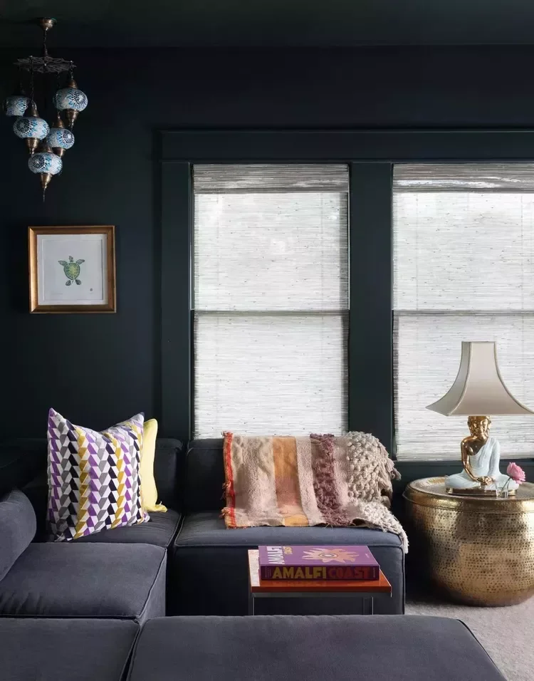 30 Dark and Dramatic Living Rooms That Will Transform Your Space Add Contrast With Vibrant Hues