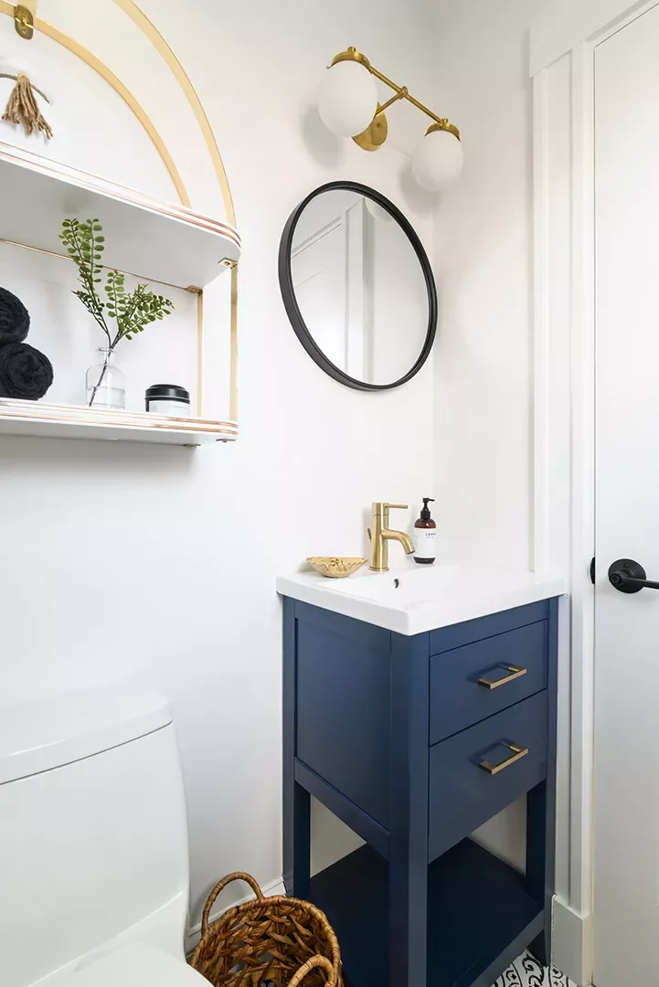 25 Stunning Bathroom Cabinet Ideas to Transform Your Space 23 Add Contrast