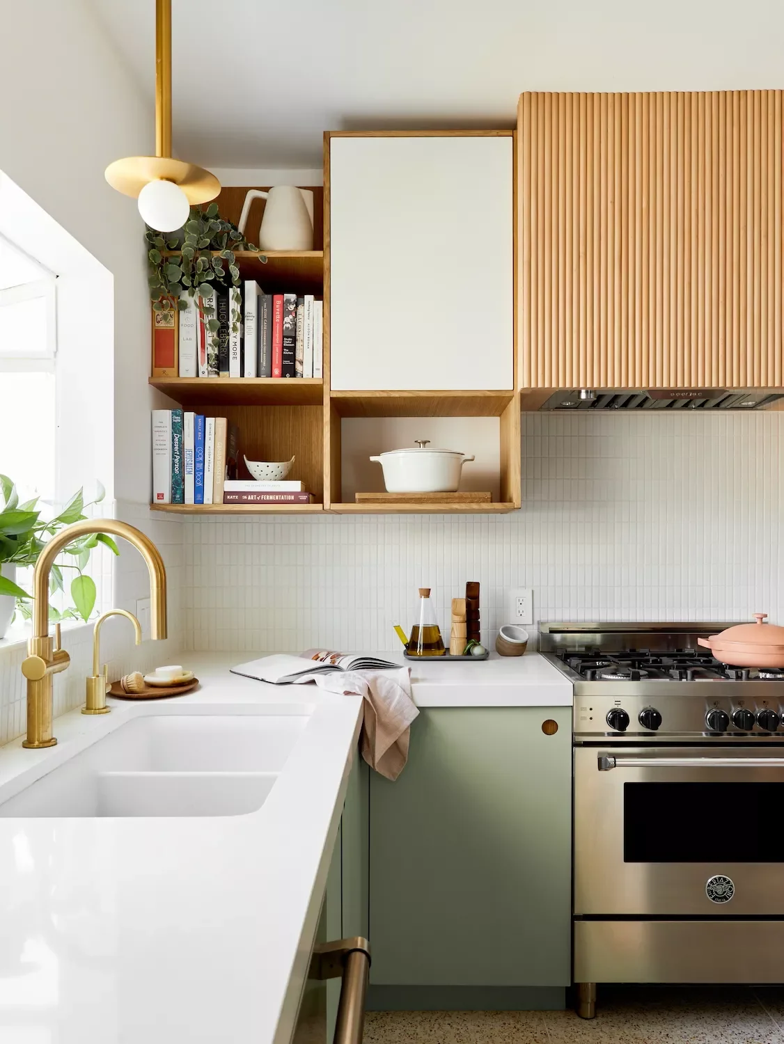 96 Kitchen Design Ideas to Transform Your Space on Any Budget 17 Add Cookbook Storage Nooks