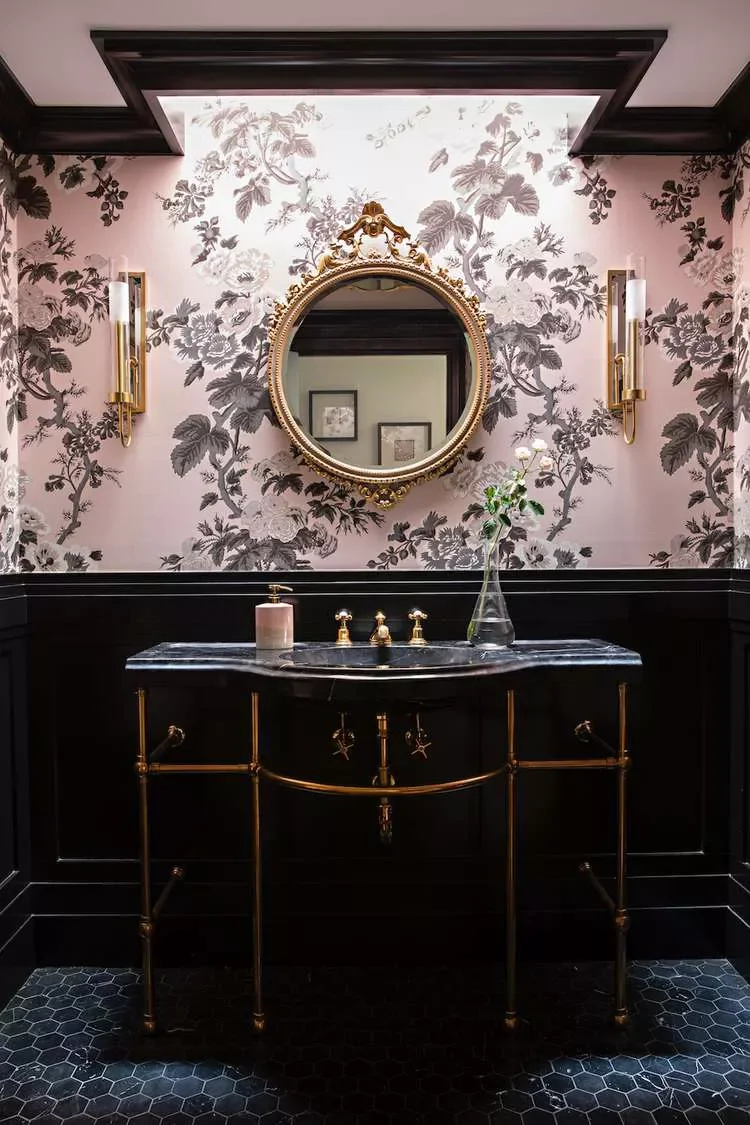 22 Stunning Bathroom Ceiling Designs That Will Transform Your Space 19 Add Dark-Toned Trim