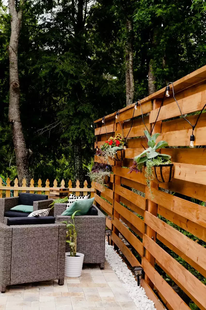 Add Decor to a Slatted Fence