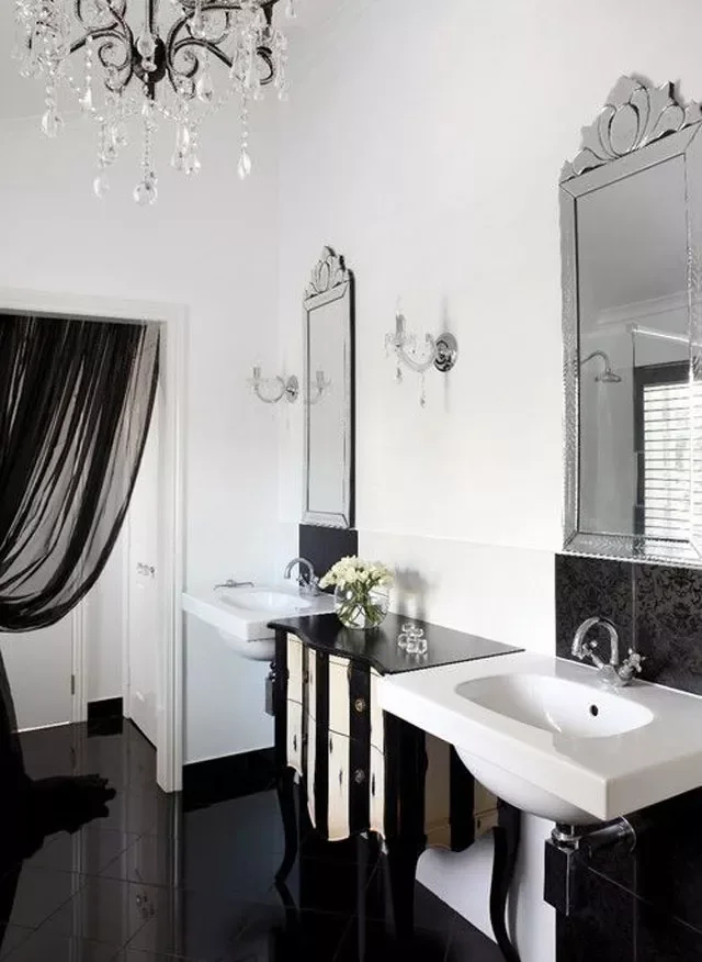 31 Stunning Black Bathroom Ideas That Create the Ultimate Stylish Retreat 25 Add European Flair