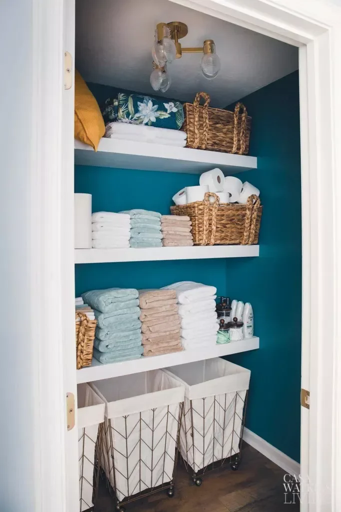 12 Creative Ways to Transform Your Reach-In Closet Into Something Amazing Add Floating Shelves