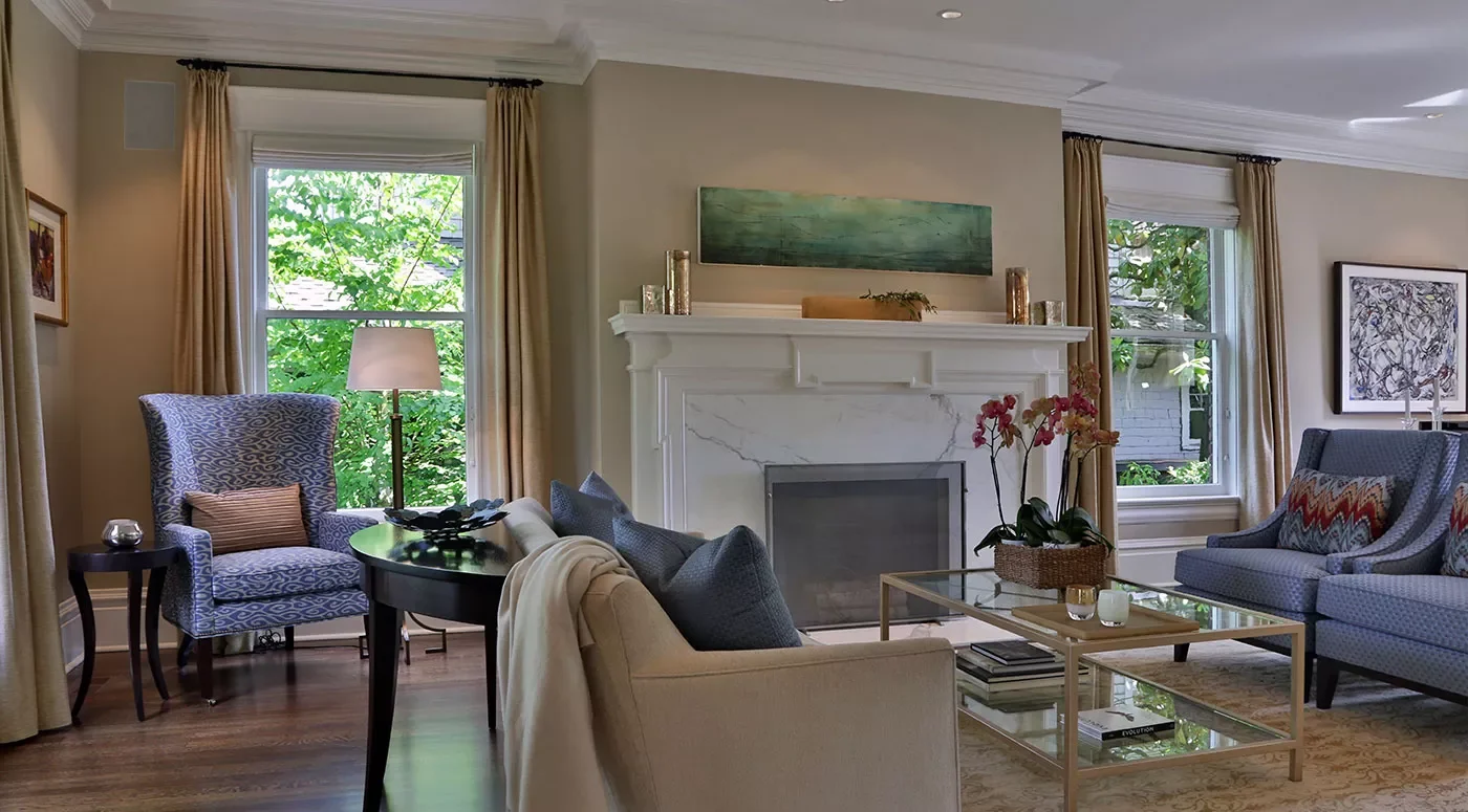34 Classic Living Room Ideas That Never Go Out of Style Add Floor-to-Ceiling Drapes