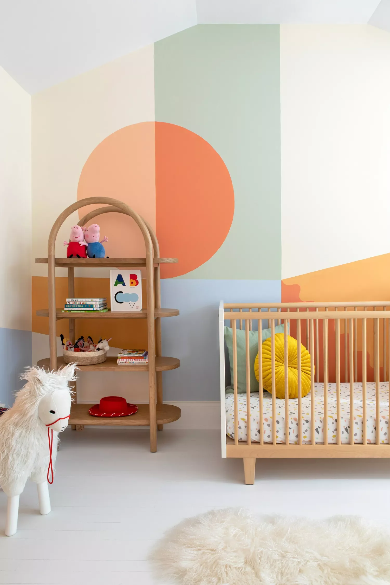 46 Nursery Design Ideas to Create Your Dream Baby Room 5 Add Geometric Wall Art