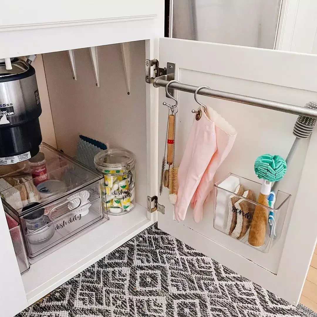 49 Brilliant Storage Solutions to Transform Every Room in Your Home Add Hooks Inside Bathroom Cabinet Doors