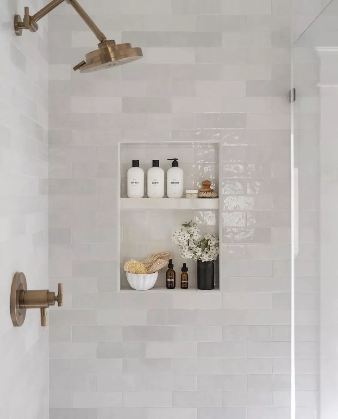 19 Brilliant Shower Storage Solutions That'll Transform Your Bathroom Add Indented Shelving