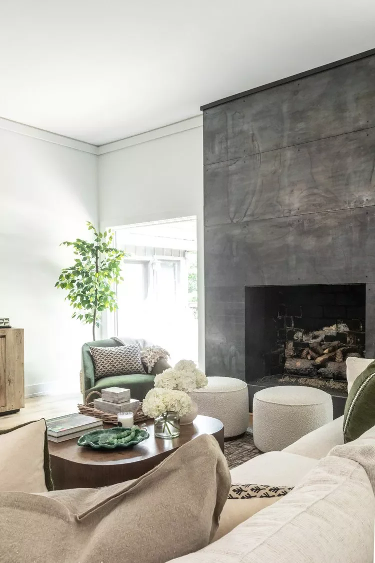 50 Contemporary Fireplace Designs That Will Transform Your Living Space 9 Add Intentionally Imperfect Textures