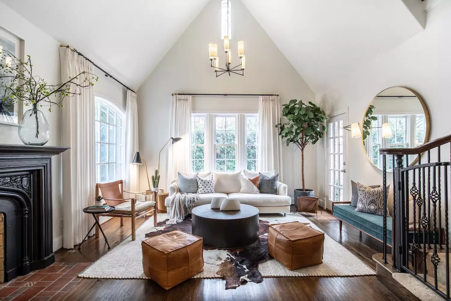 45 Modern Rustic Living Room Ideas That Will Transform Your Space 13 Add Leather
