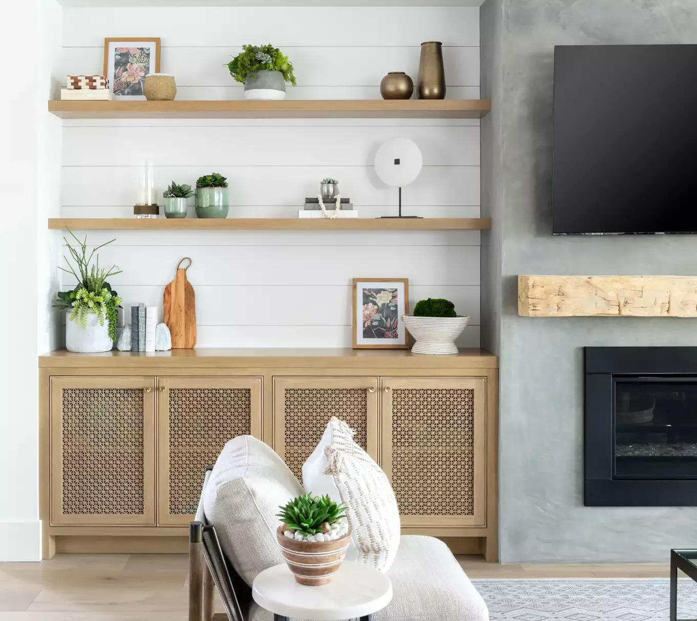 20 Beautiful Living Room Shelving Ideas to Transform Your Space 21 Add Long Floating Shelves