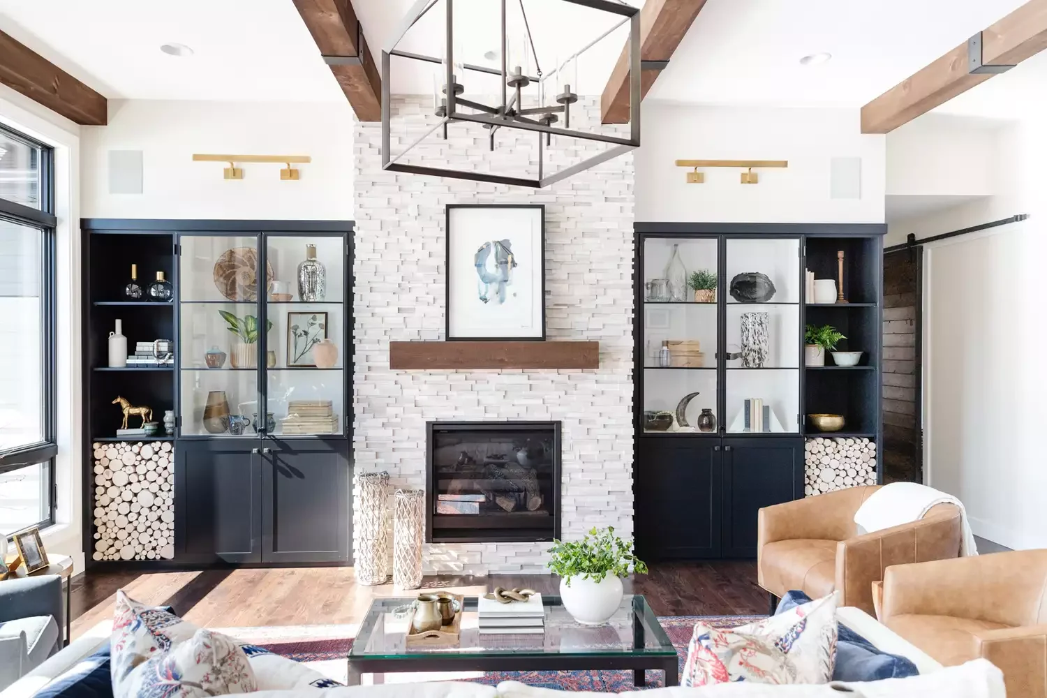 38 Stunning Ceiling Beam Ideas to Transform Your Home 19 Add Metal Brackets