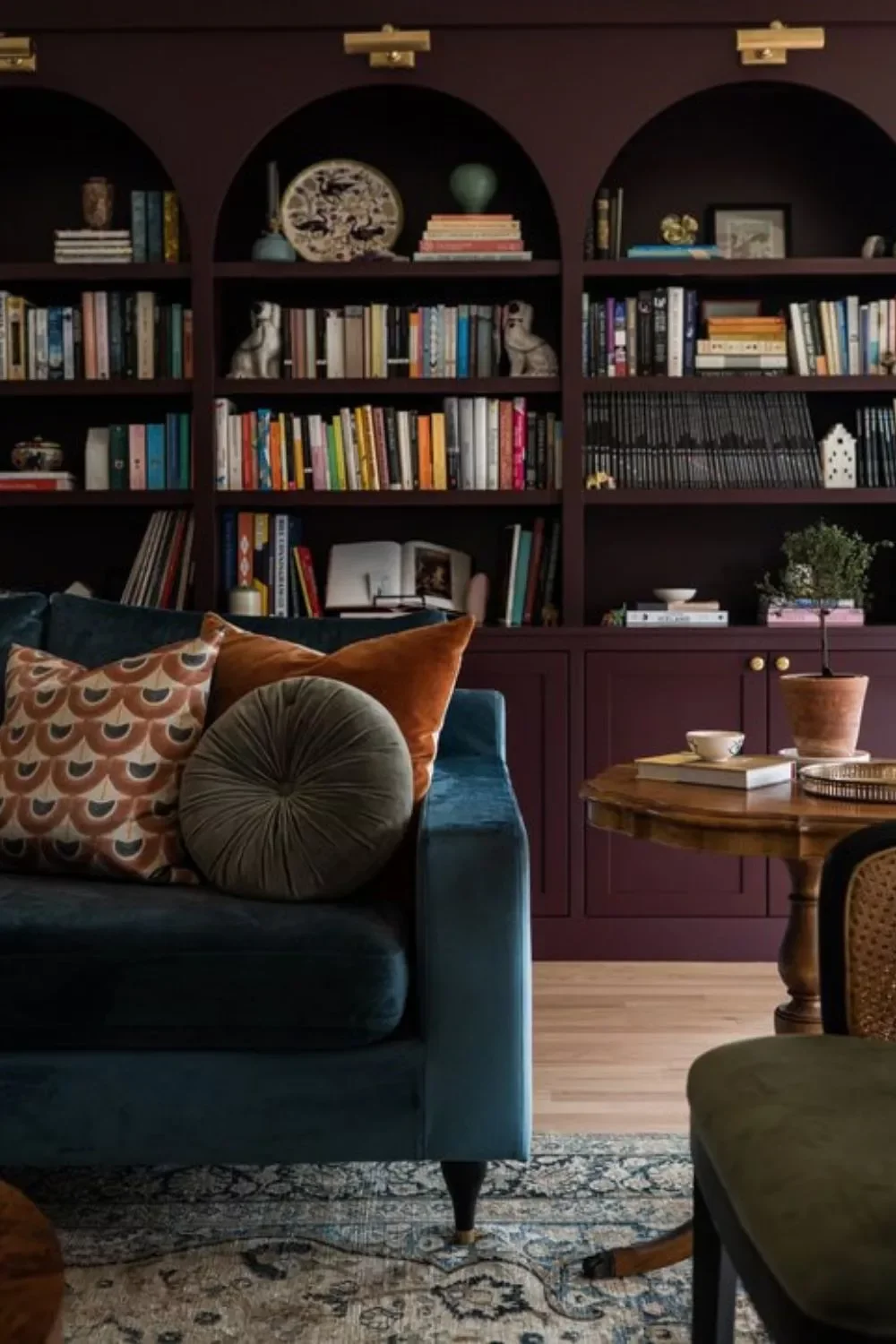 30 Dark and Dramatic Living Rooms That Will Transform Your Space Add Moody Built-Ins