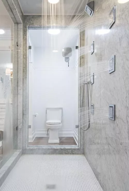 20 Stunning Open Walk-In Shower Ideas to Transform Your Bathroom 8 Add Multiple Spray Heads