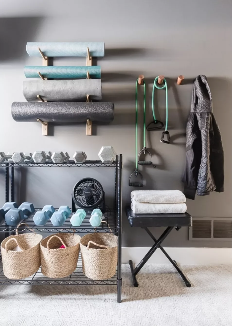 37 Inspiring Home Gym Design Ideas That'll Transform Your Workout Space Add Open Equipment Storage